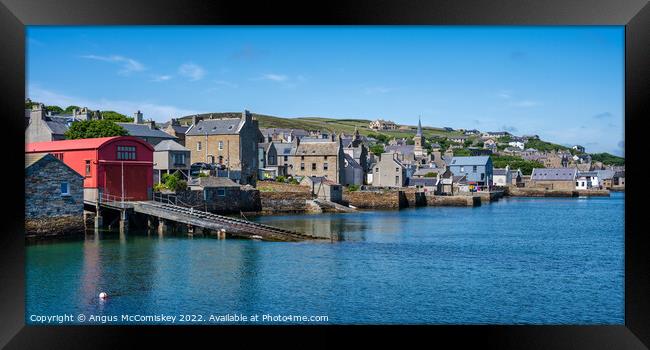 Stromness seafront, Mainland Orkney Framed Print by Angus McComiskey