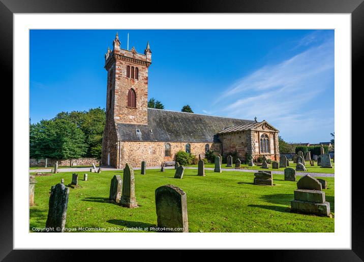 Dirleton Kirk and Kirkyard, East Lothian, Scotland Framed Mounted Print by Angus McComiskey