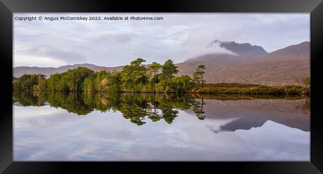 Loch Cul Dromannan Coigach Peninsula panorama Framed Print by Angus McComiskey