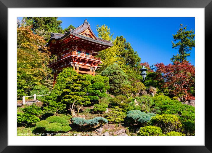 Japanese Tea Garden Golden Gate Park San Francisco Framed Mounted Print by Angus McComiskey