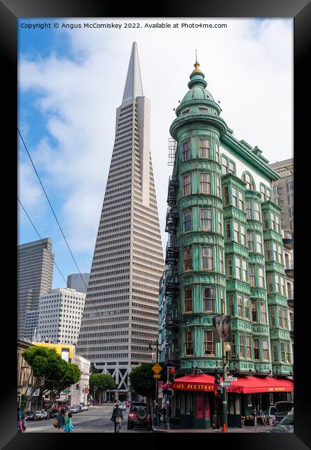 The old and the new in San Francisco Framed Print by Angus McComiskey