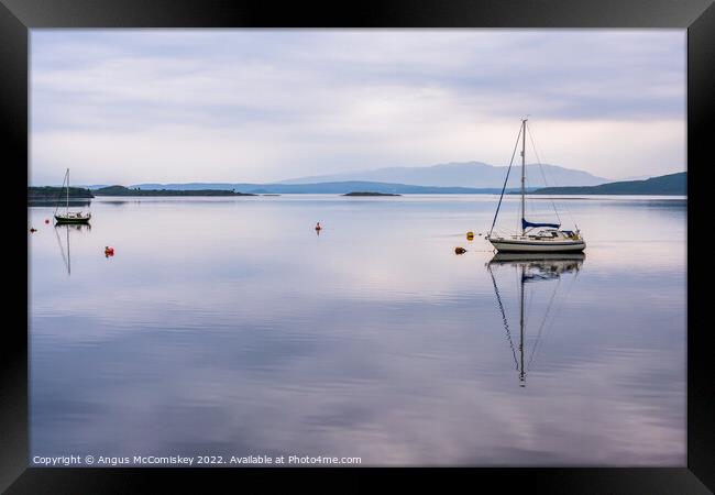 Tranquility at Ardmucknish Bay, Connel Framed Print by Angus McComiskey