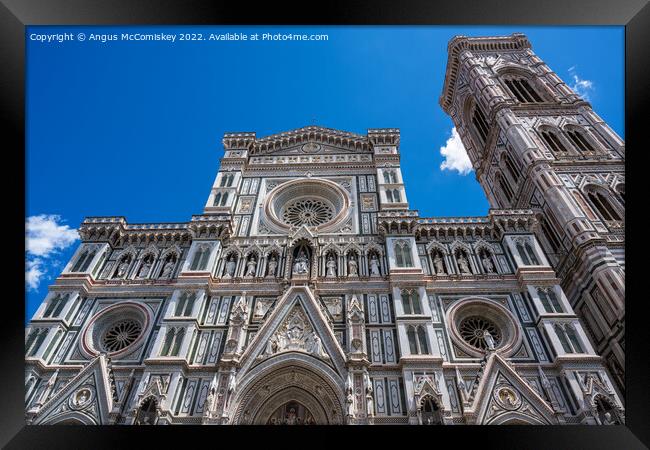 Duomo and Campanile in Florence, Tuscany Framed Print by Angus McComiskey