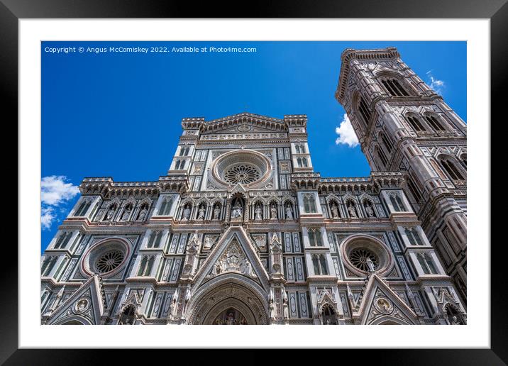 Duomo and Campanile in Florence, Tuscany Framed Mounted Print by Angus McComiskey