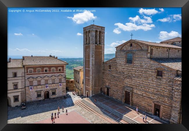 Montepulciano Cathedral, Tuscany, Italy Framed Print by Angus McComiskey