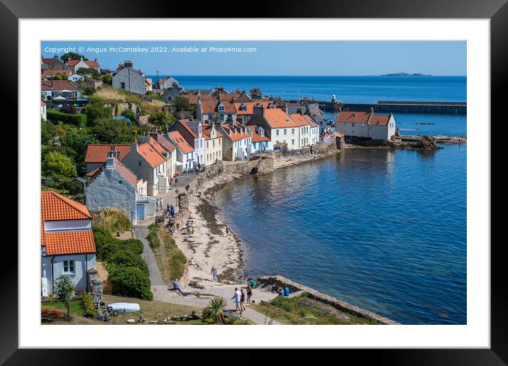Colourful seafront houses in Pittenweem Framed Mounted Print by Angus McComiskey