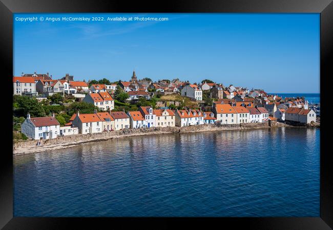 Pittenweem seafront in East Neuk of Fife Framed Print by Angus McComiskey