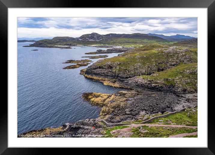 Coastline at Ardnamurchan Point Framed Mounted Print by Angus McComiskey