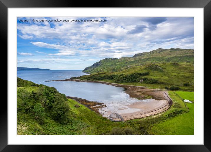 Golden sands of Camas nan Geall, Ardnamurchan Framed Mounted Print by Angus McComiskey