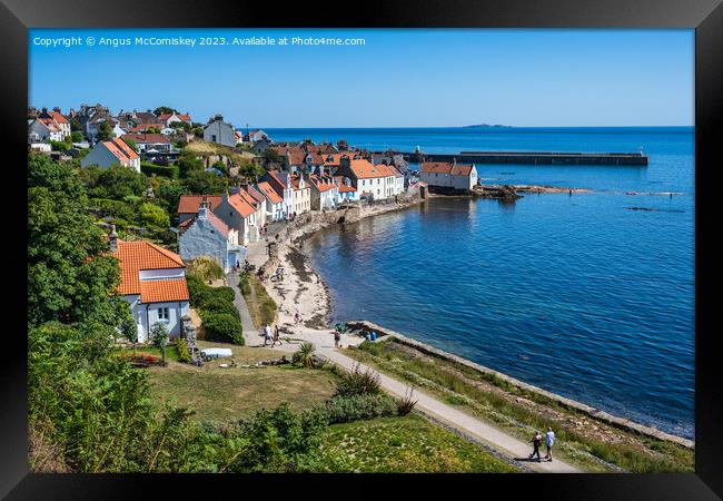 Seafront houses in Pittenweem in East Neuk of Fife Framed Print by Angus McComiskey