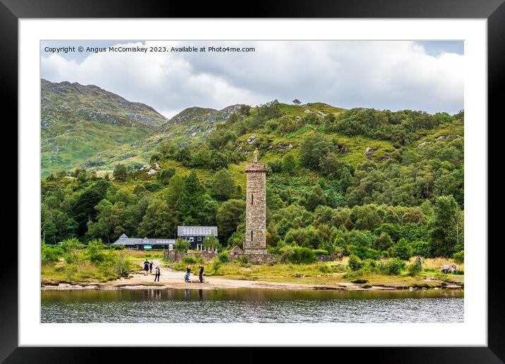 Glenfinnan Monument Loch Shiel, Lochaber, Scotland Framed Mounted Print by Angus McComiskey