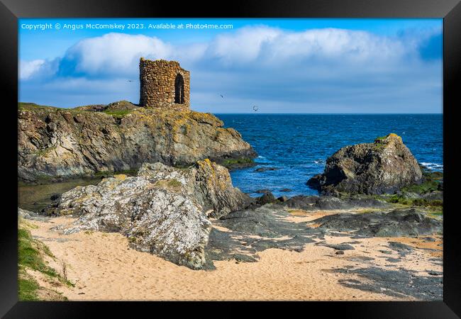 Lady’s Tower on the Fife Coastal Path near Elie Framed Print by Angus McComiskey
