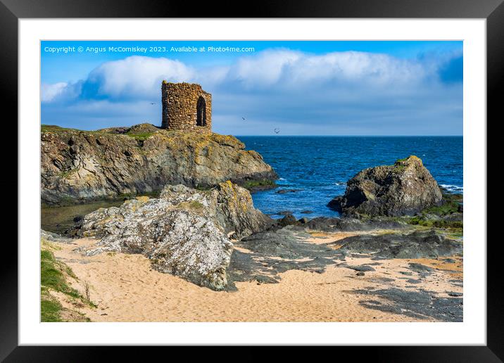 Lady’s Tower on the Fife Coastal Path near Elie Framed Mounted Print by Angus McComiskey