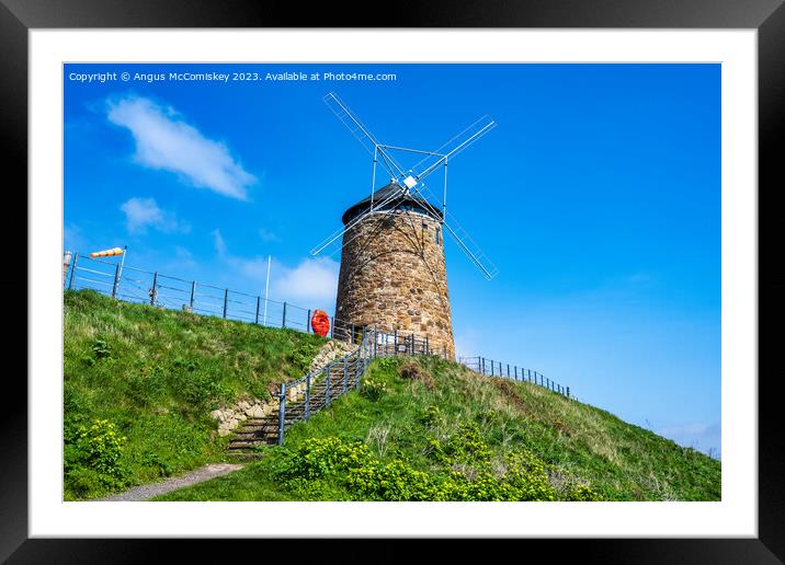 St Monans Windmill on the Fife Coastal Path Framed Mounted Print by Angus McComiskey