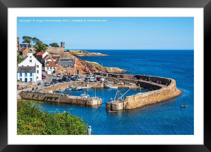 Crail harbour in East Neuk of Fife Framed Mounted Print by Angus McComiskey