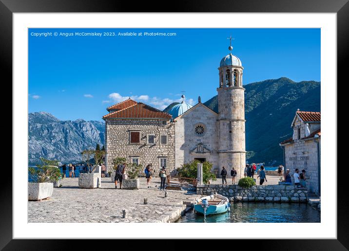 Our Lady of the Rocks, Bay of Kotor, Montenegro Framed Mounted Print by Angus McComiskey