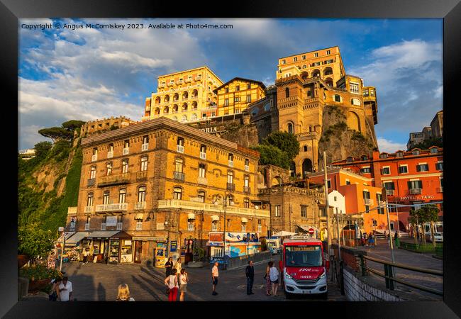 Sorrento evening light, Italy Framed Print by Angus McComiskey