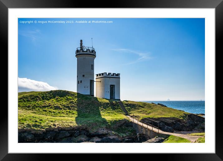 Elie Ness Lighthouse, East Neuk of Fife Framed Mounted Print by Angus McComiskey