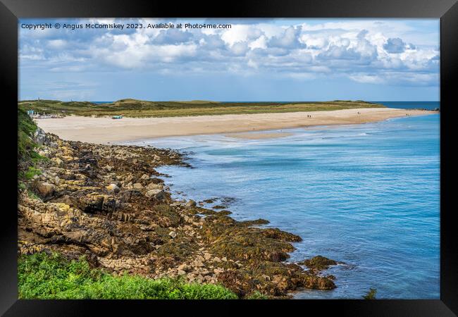 Shell Beach on Herm Island, Channel Islands Framed Print by Angus McComiskey