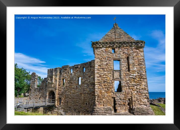 Entrance to St Andrews Castle, Fife, Scotland Framed Mounted Print by Angus McComiskey