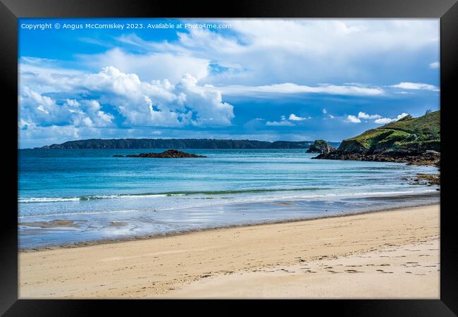 Shell Beach on Herm Island, Channel Islands Framed Print by Angus McComiskey