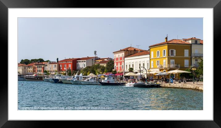 Porec seafront on Istrian Peninsula of Croatia Framed Mounted Print by Angus McComiskey
