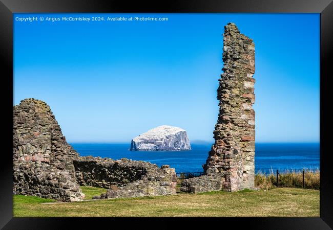 The Bass Rock from Tantallon Castle, East Lothian Framed Print by Angus McComiskey