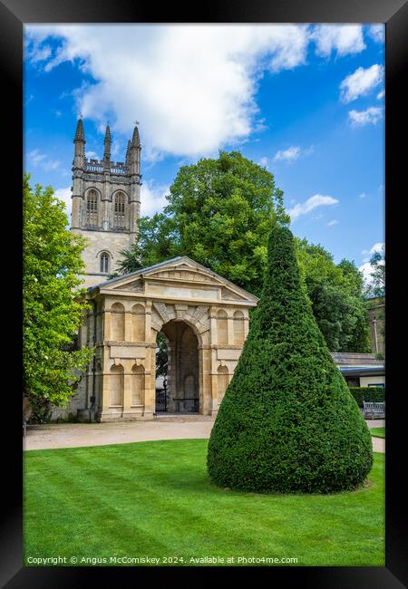 Danby Gateway Oxford Botanic Garden Framed Print by Angus McComiskey