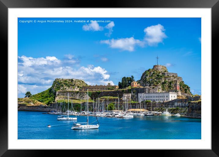 Old Fortress of Corfu, Greece Framed Mounted Print by Angus McComiskey