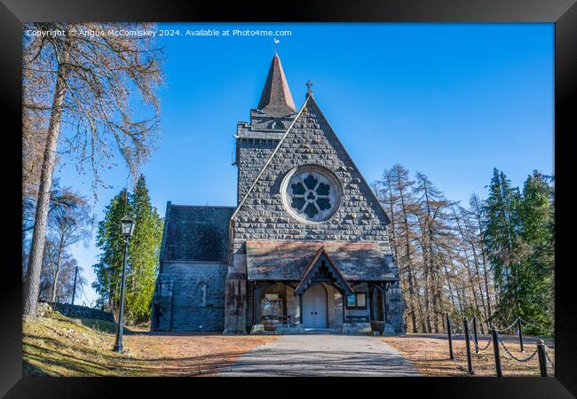 Crathie Kirk, Royal Deeside, Scotland Framed Print by Angus McComiskey