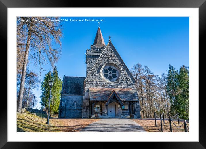 Crathie Kirk, Royal Deeside, Scotland Framed Mounted Print by Angus McComiskey