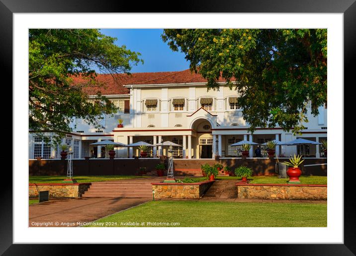 Victoria Falls Hotel, Zimbabwe Framed Mounted Print by Angus McComiskey