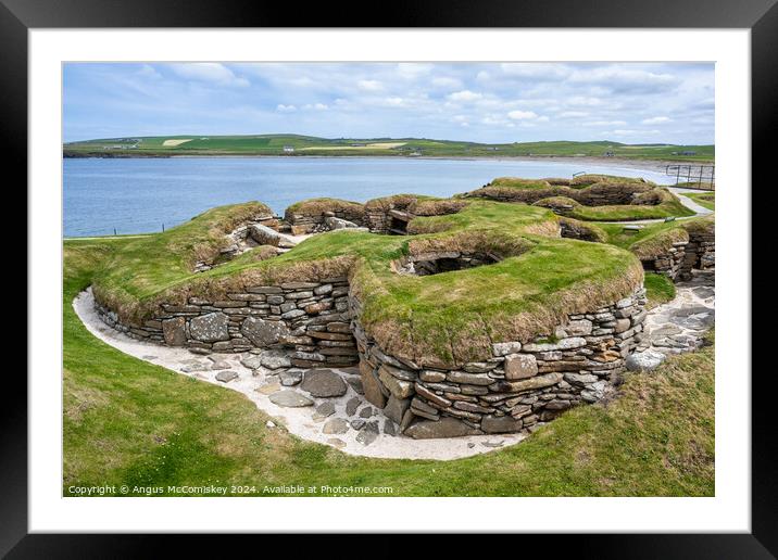 Skara Brae, Mainland Orkney Framed Mounted Print by Angus McComiskey