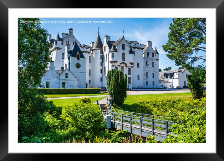 Blair Castle, Blair Atholl, Perthshire, Scotland Framed Mounted Print by Angus McComiskey