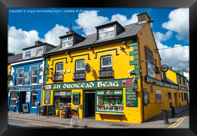 Traditional Irish Pub in Dingle Town, County Kerry Framed Print by Angus McComiskey