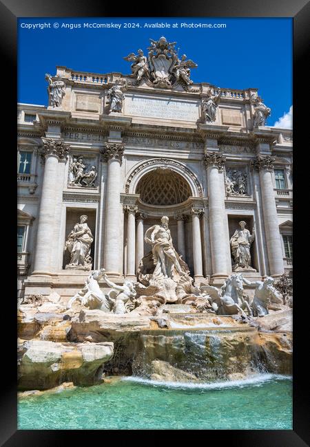 Trevi Fountain and Palazzo Poli in Rome, Italy Framed Print by Angus McComiskey