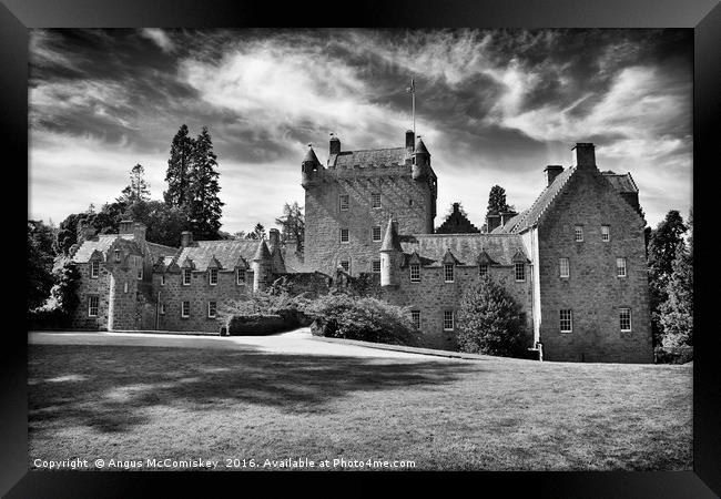 Cawdor Castle mono Framed Print by Angus McComiskey