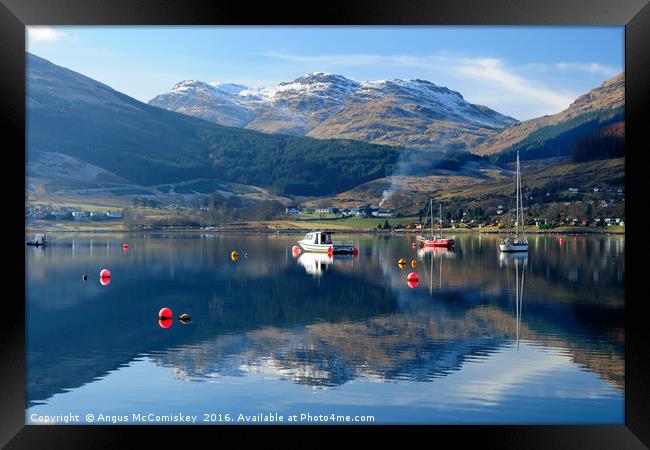 Loch Goil reflections Framed Print by Angus McComiskey