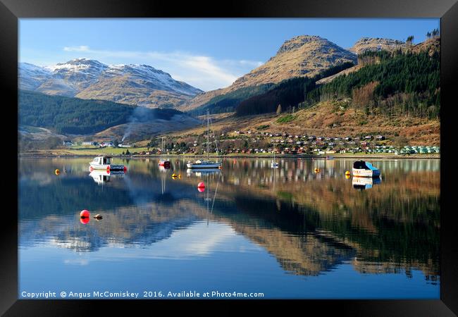 Reflections on Loch Goil Framed Print by Angus McComiskey
