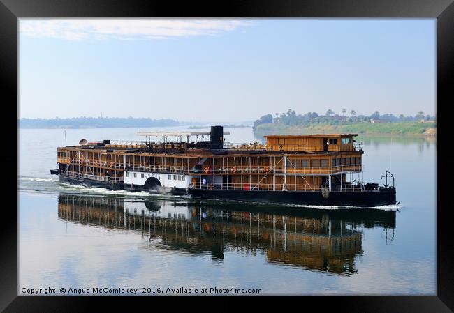 Paddle steamer "Sudan" on the Nile Framed Print by Angus McComiskey