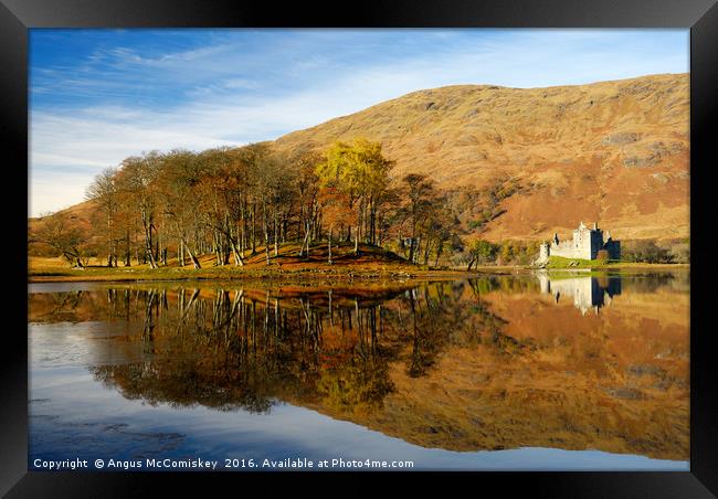 Autumn reflections Loch Awe Framed Print by Angus McComiskey