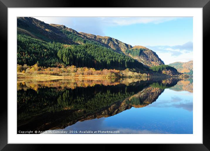 Loch Lubnaig reflections Framed Mounted Print by Angus McComiskey