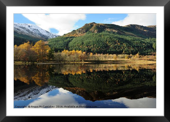 Loch Lubnaig and Ben Ledi Framed Mounted Print by Angus McComiskey