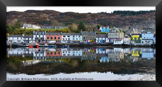 Scottish fishing village of Tarbert in Argyll Framed Print by Angus McComiskey