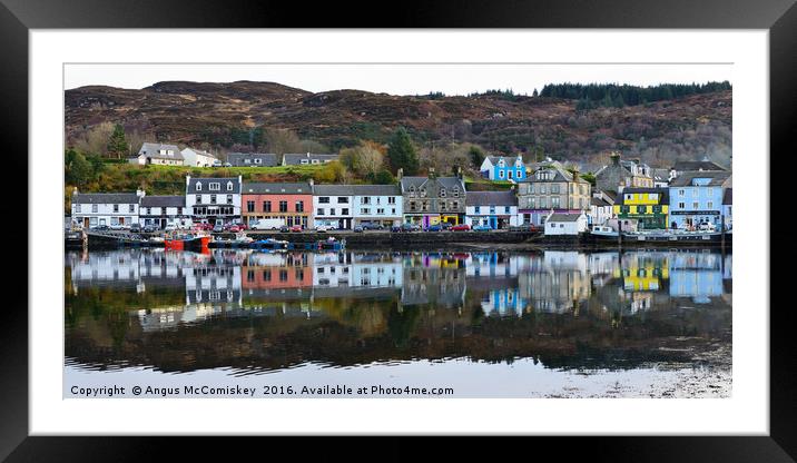 Scottish fishing village of Tarbert in Argyll Framed Mounted Print by Angus McComiskey
