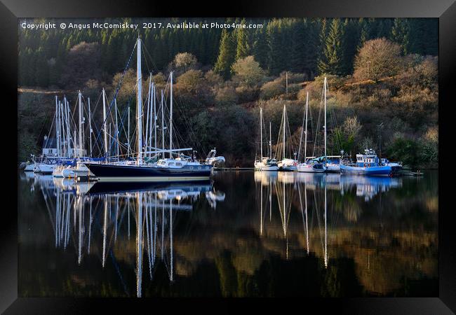 Crinan Canal yachts Framed Print by Angus McComiskey