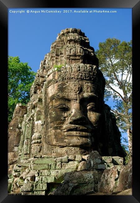 Victory Gate Angkor Thom complex Cambodia Framed Print by Angus McComiskey