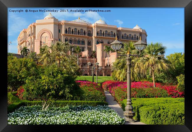 Emirates Palace Hotel Abu Dhabi Framed Print by Angus McComiskey