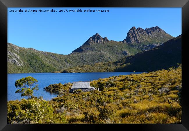 Dove Lake in Cradle Mountain National Park Framed Print by Angus McComiskey