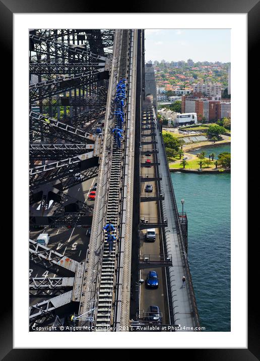 Bridge Climb Framed Mounted Print by Angus McComiskey